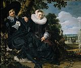 Marriage Portrait of Isaac Massa en Beatrix van der Laen by Frans Hals